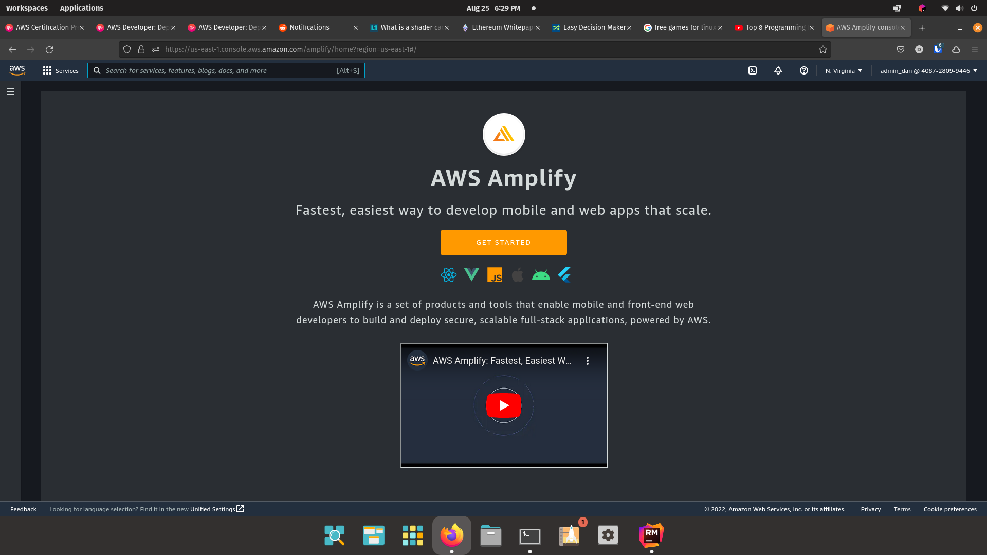 AWS Amplify Home page